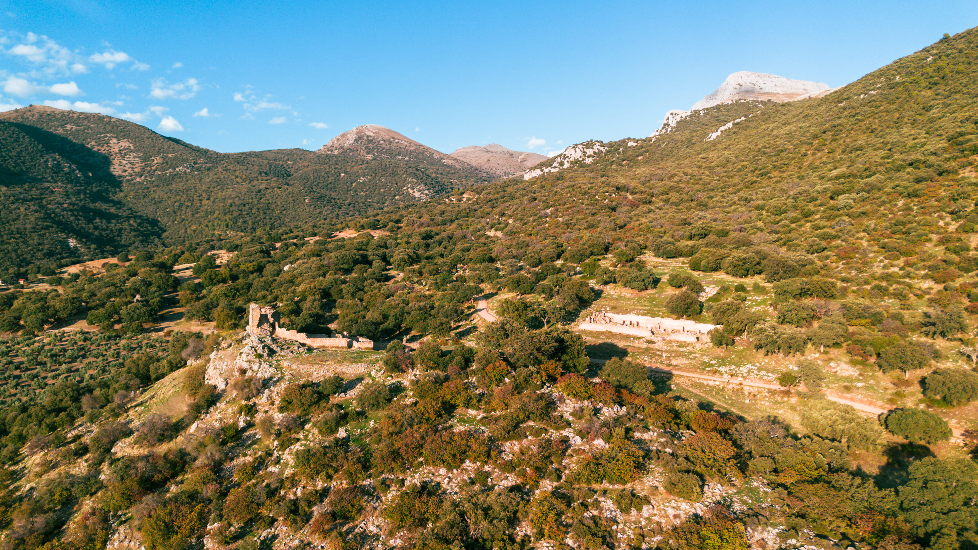 panorámica del Castillo de Mata Bejid rodeado de vegetación