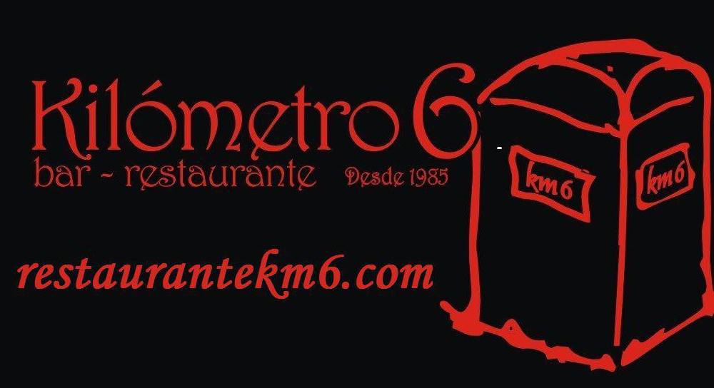 Cartel con la url del restaurante restaurantekm6.com